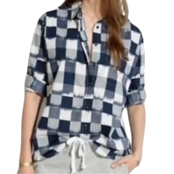 Madewell Tops - Madewell Women’s Bleeding Plaid Long Sleeve Button Down Shirt Sz XS